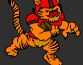 Desenho Jogador tigre pintado por tiger