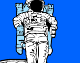 Desenho Astronauta pintado por leo