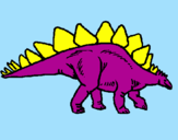 Desenho Stegossaurus pintado por Diego