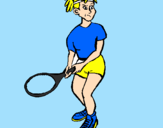 Desenho Rapariga tenista pintado por Clara
