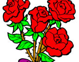 Desenho Ramo de rosas pintado por diana sa