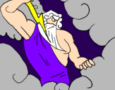 Desenho Zeus pintado por katy4
