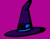 Desenho Chapéu de bruxa pintado por Ellen