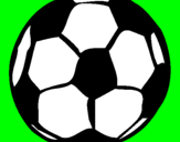 Desenho Bola de futebol pintado por Papadesenhos
