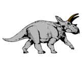 Desenho Tricerátopo pintado por joaquim