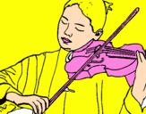 Desenho Violinista pintado por anafrancisca
