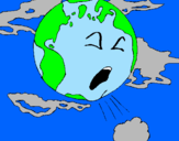 Desenho Terra doente pintado por anderley