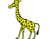Desenho Girafa pintado por lefante