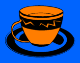 Desenho Taça de café pintado por laps