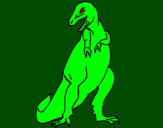 Desenho Tiranossauro rex pintado por lucas
