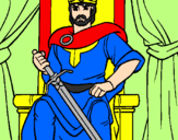 Desenho Cavaleiro rei pintado por MATHEUS