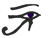Desenho Olho de hórus pintado por ana