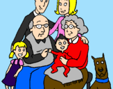 Desenho Família pintado por kattia