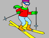 Desenho Esquiador II pintado por BRUNA
