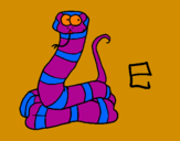 Desenho Serpente pintado por ana