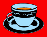 Desenho Taça de café pintado por telma