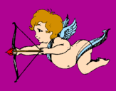 Desenho Cupido a voar pintado por GABRIEL A.SOUZA