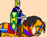 Desenho Cavaleiro a cavalo pintado por MaRy 