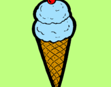 Desenho Cone de gelado pintado por isabela nardoni