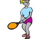 Desenho Rapariga tenista pintado por alex