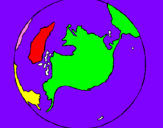 Desenho Planeta terra pintado por diogo