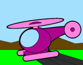Desenho Helicoptero pequeno pintado por ana clara