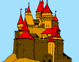 Desenho Castelo medieval pintado por Rafael