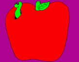Desenho Lagarto na fruta pintado por para adriana