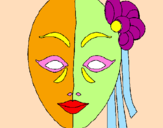 Desenho Máscara italiana pintado por giovanna stoco