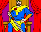 Desenho Cavaleiro rei pintado por juliana