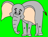 Desenho Elefante feliz pintado por LUAN