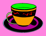 Desenho Taça de café pintado por xicara da xacara