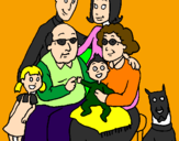 Desenho Família pintado por vinicius leonardo