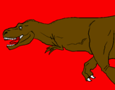 Desenho Tiranossaurus Rex pintado por LAURA