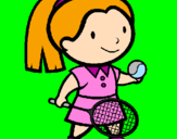 Desenho Rapariga tenista pintado por bianka leyte dias