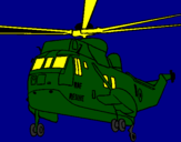 Desenho Helicoptero de resgate pintado por LUCAS