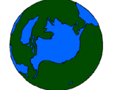 Desenho Planeta terra pintado por helena