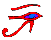 Desenho Olho de hórus pintado por g