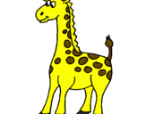 Desenho Girafa pintado por girafa
