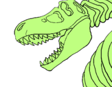Desenho Esqueleto tiranossauro rex pintado por maxi
