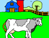 Desenho Vaca a pastar pintado por BRUNO B