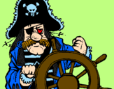 Desenho Capitão pirata pintado por ikaro