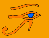 Desenho Olho de hórus pintado por Diogo