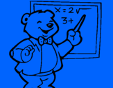 Desenho Professor urso pintado por yexly