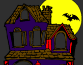Desenho Casa do mistério pintado por afonso