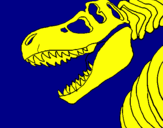 Desenho Esqueleto tiranossauro rex pintado por carolina