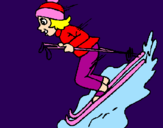 Desenho Esquiadora pintado por naah