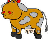 Desenho Vaca pensativa pintado por diogo
