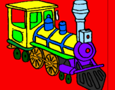 Desenho Comboio pintado por o trem do garda