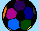 Desenho Bola de futebol pintado por ada